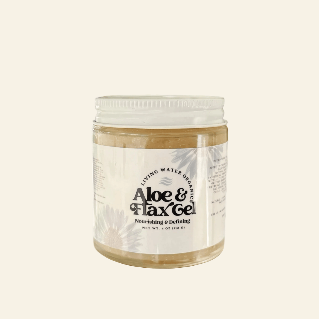 Living Water Organics Aloe Vera &amp; Flaxseed Gel
