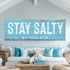 Tailored Canvases Canvas 12x36 inch Medium Premium Gallery Wrapped Stay Salty Coastal Sign IV