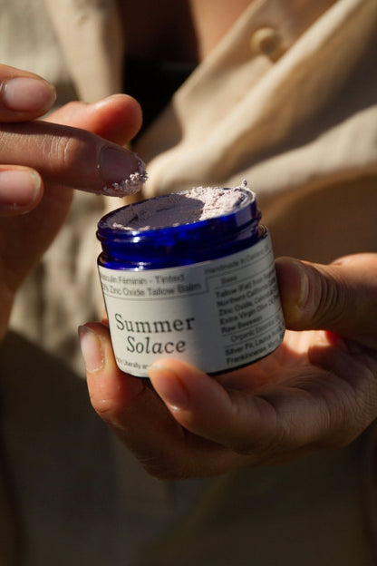 Summer Solace Tallow SPF 23% Non-Nano Zinc Tinted Tallow Balm | Tinted and Scented