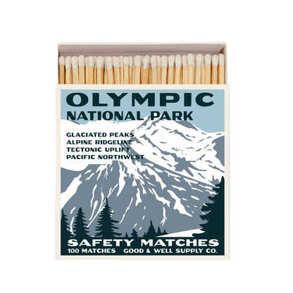 Good &amp; Well Supply Co. Olympic Mountains Vintage National Park Cabin Matches