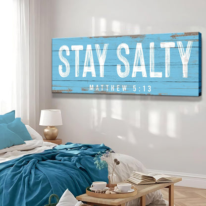 Tailored Canvases Canvas Stay Salty Coastal Sign IV
