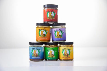 Zenbear Honey Tea mix-and-match 3-Flavor Honey Tea Mini Assortment – Organic Wellness Gift Set (3 x 3 oz)