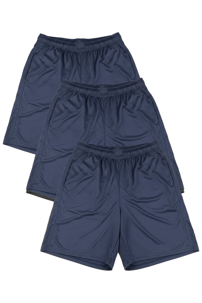 WSI Sportswear Performance Shorts M / Navy 3-Pack Microtech™ 8" Inseam Gym Short