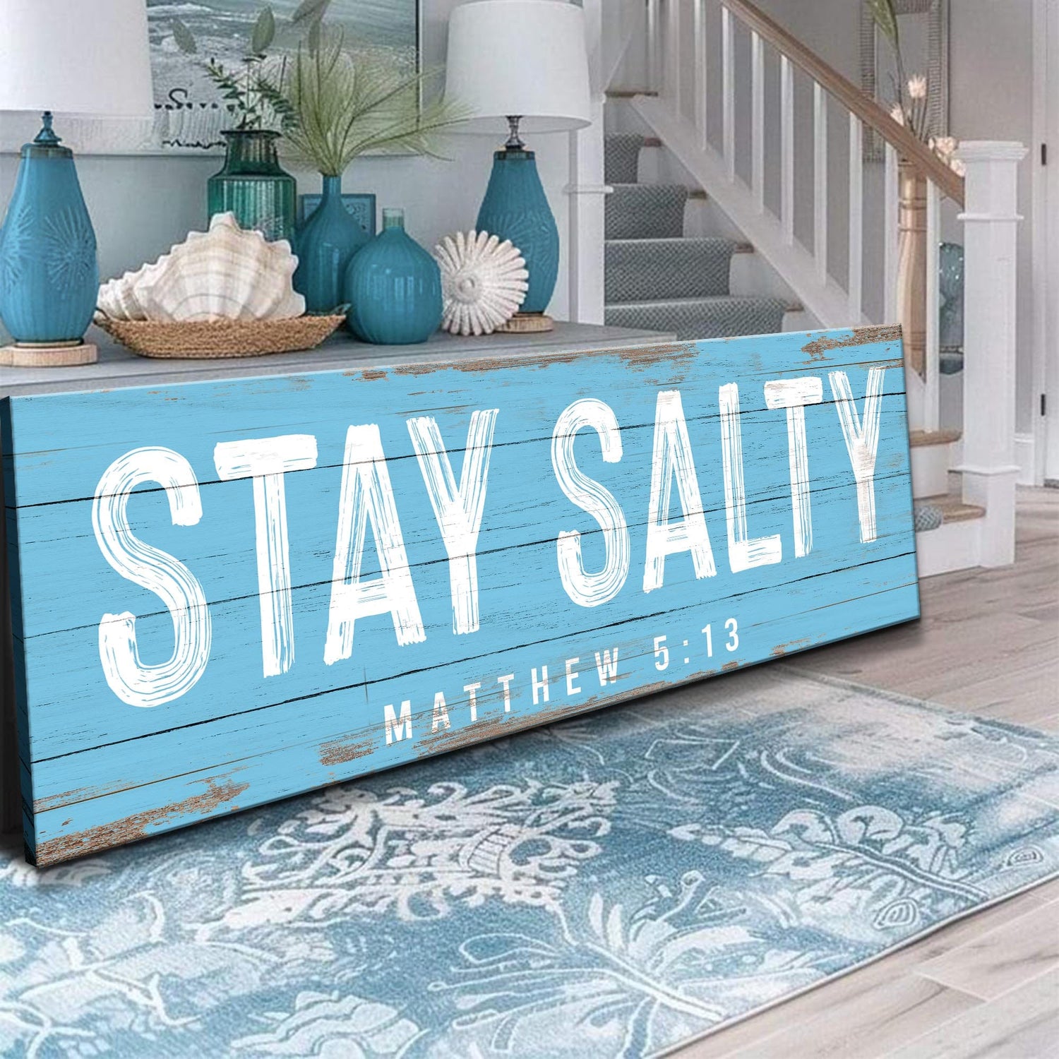 Tailored Canvases Canvas Stay Salty Coastal Sign IV