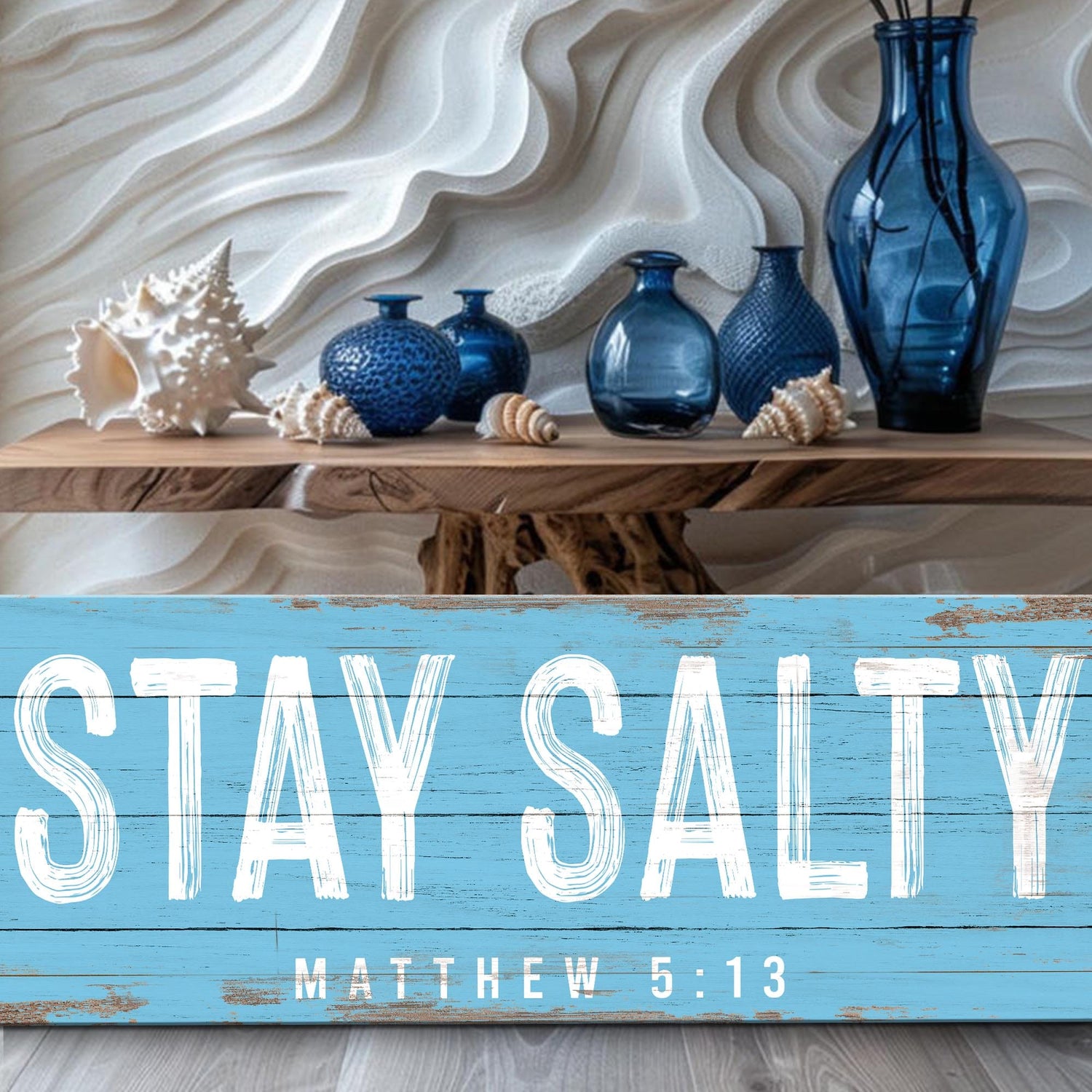 Tailored Canvases Canvas Stay Salty Coastal Sign IV