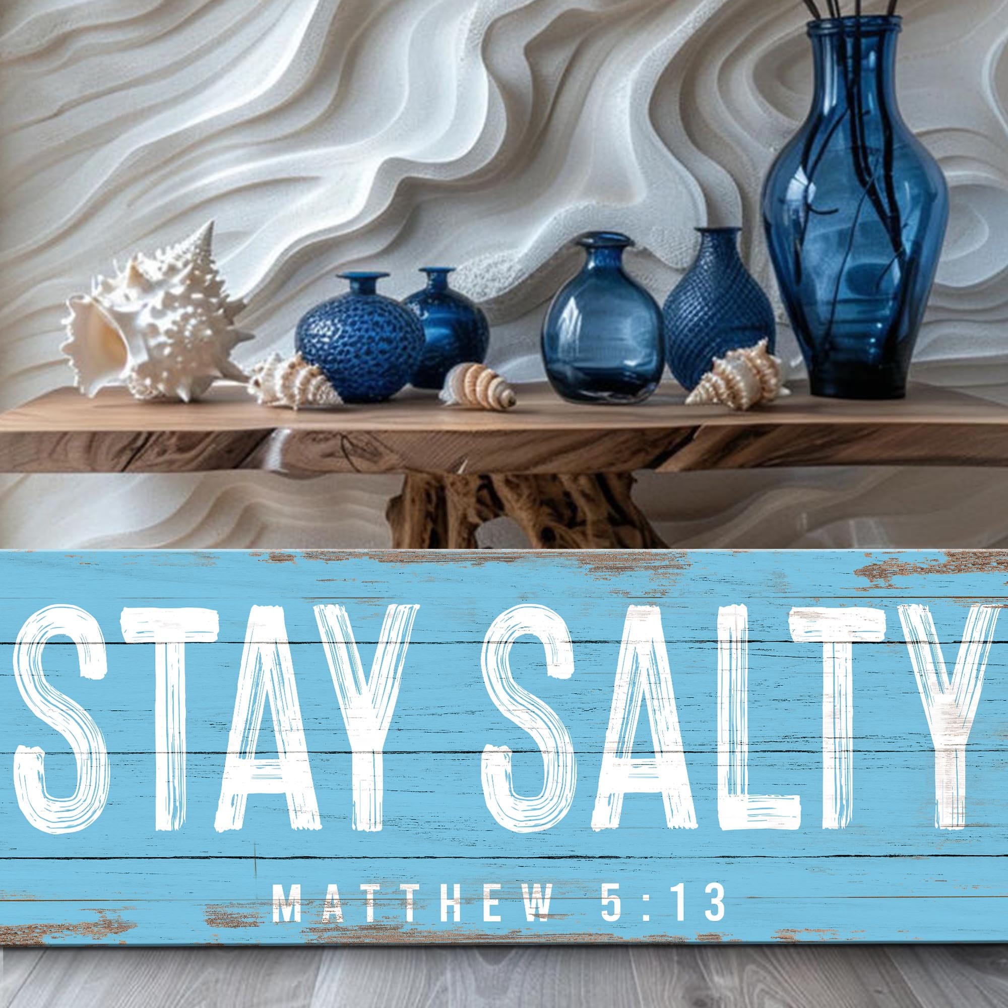 Tailored Canvases Canvas Stay Salty Coastal Sign IV