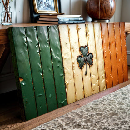 Tailored Canvases Canvas Irish Shamrock Glory Wooden Flag Wall Art II
