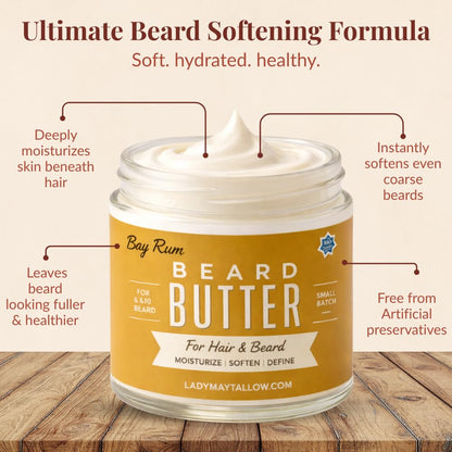 Bay Rum | Tallow Beard + Body Butter for Men