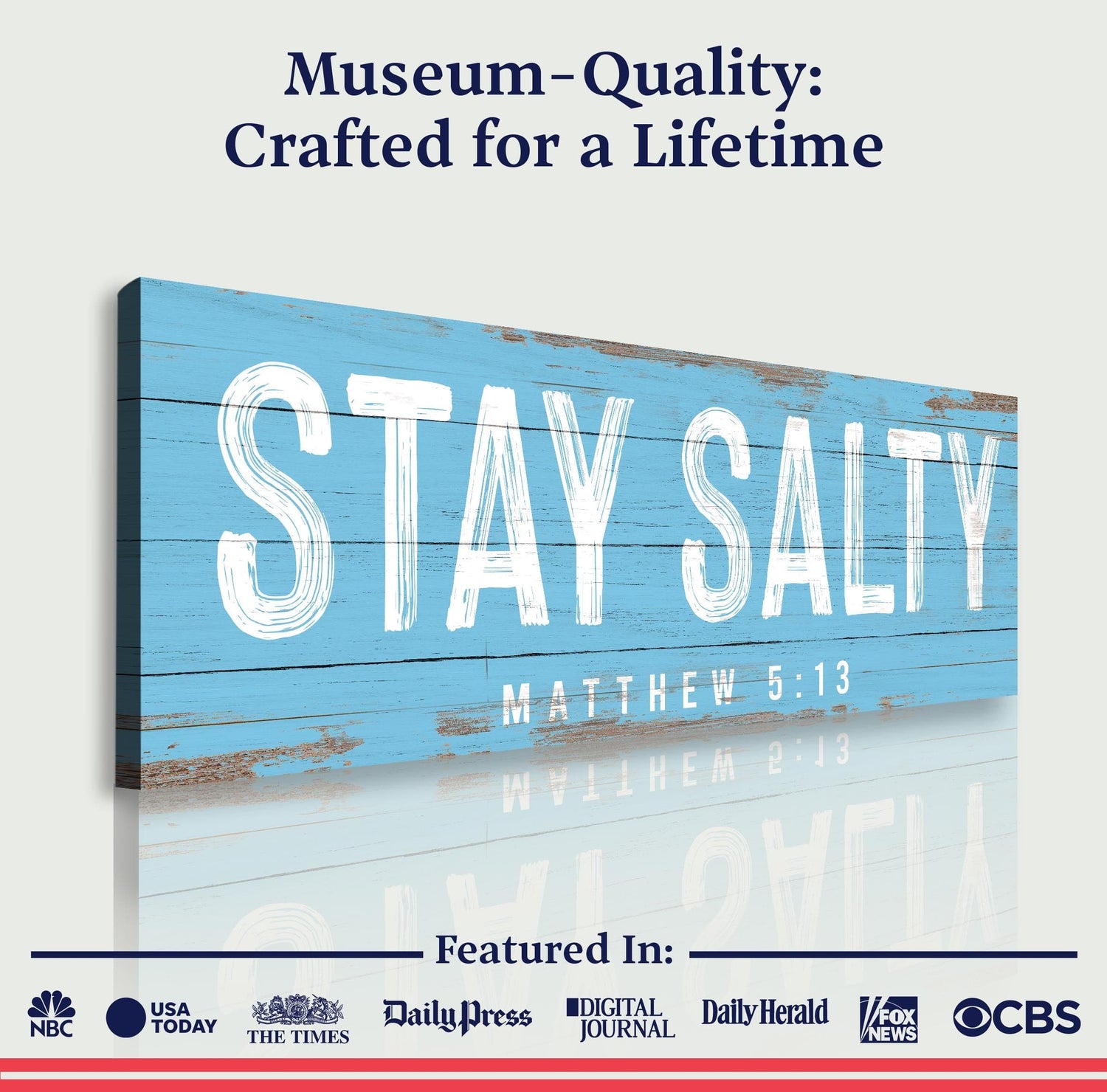 Tailored Canvases Canvas Stay Salty Coastal Sign IV