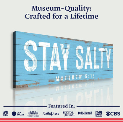 Tailored Canvases Canvas Stay Salty Coastal Sign IV