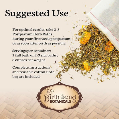 Birth Song Botanicals Co. Herb Baths Default Postpartum Herbal Bath – Gentle Botanical Soak for Mom and Baby (8 oz)