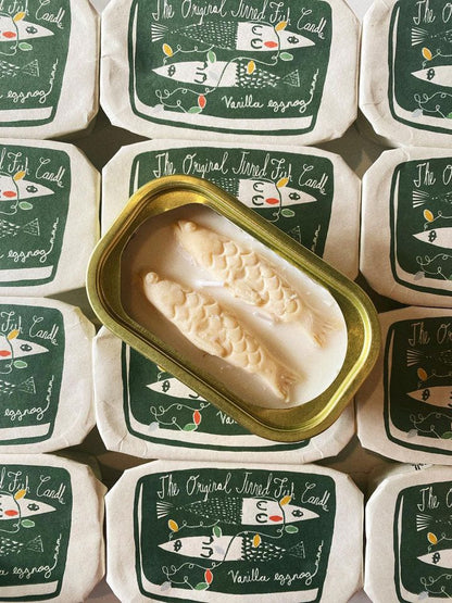 Tinned Candle Tinned Fish Candle - Vanilla Eggnog