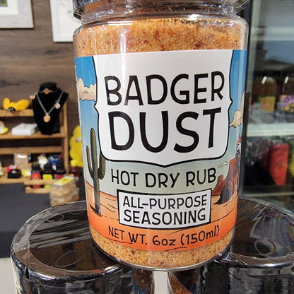 Honey Badgers Bee Farm All Natural Dry Rub Badger Dust Hot All- Purpose Seasoning
