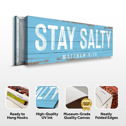 Tailored Canvases Canvas Stay Salty Coastal Sign IV