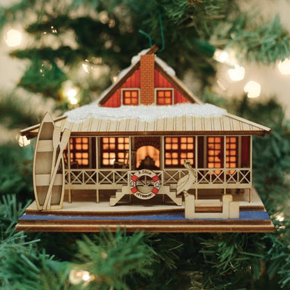 Old World Christmas 3.5 X 3.25 X 5 / 80046 Lake House Ornament