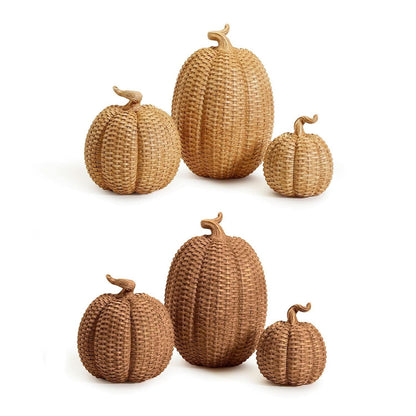 Gia Roma Basket Weave Statue Basket Weave Pumpkins