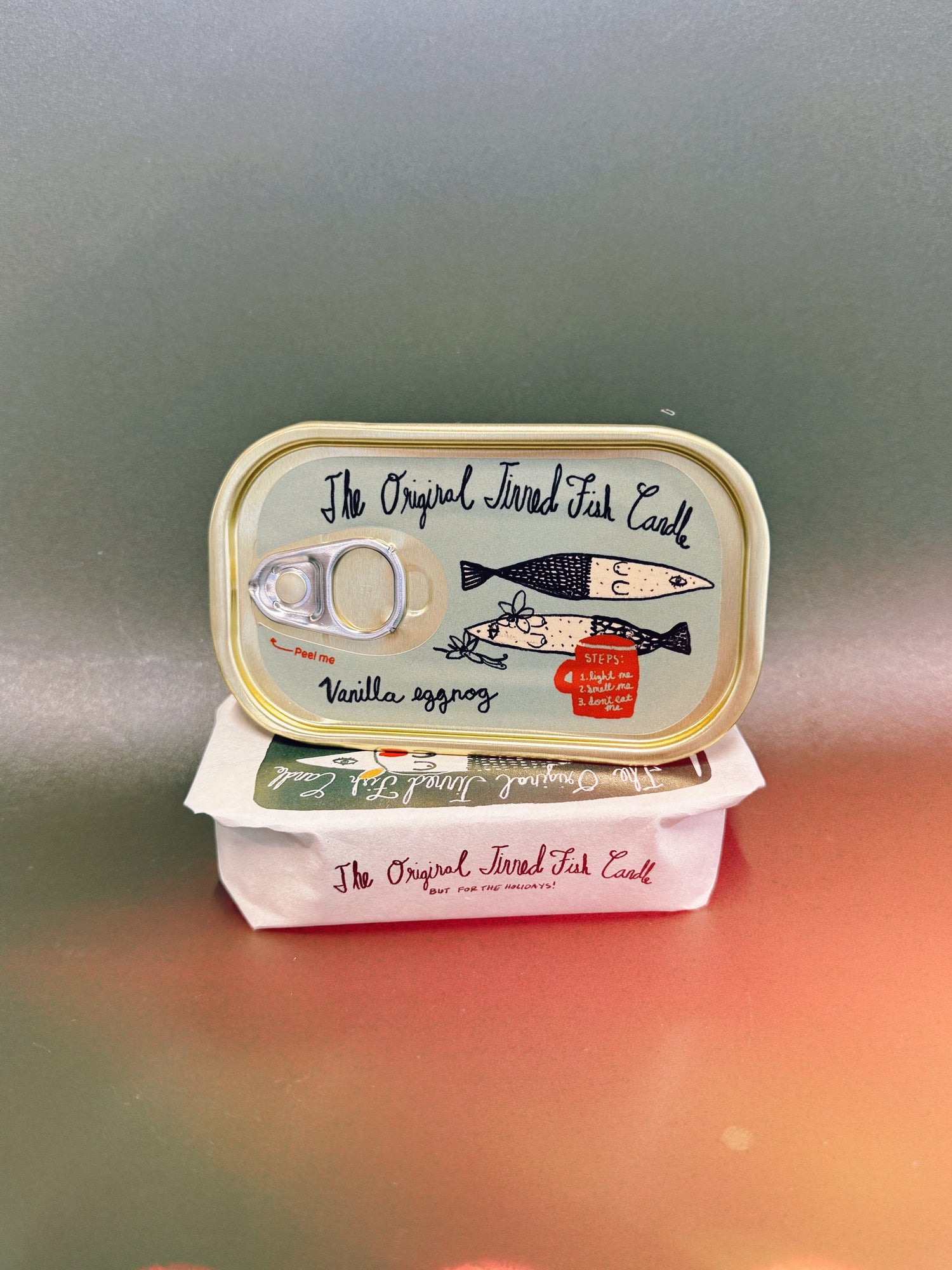 Tinned Candle Tinned Fish Candle - Vanilla Eggnog
