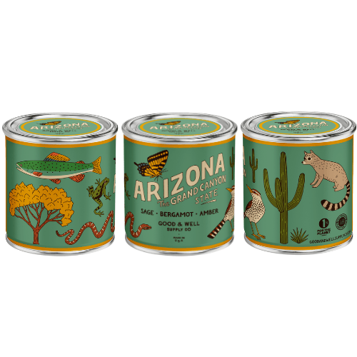 Good &amp; Well Supply Co Candles Half Pint / 8oz / Cotton Wick Arizona State Candle
