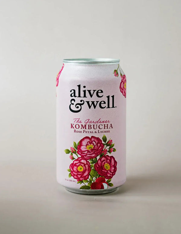 Alive & Well Kombucha Kombucha Rose Petal & Lychee Kombucha
