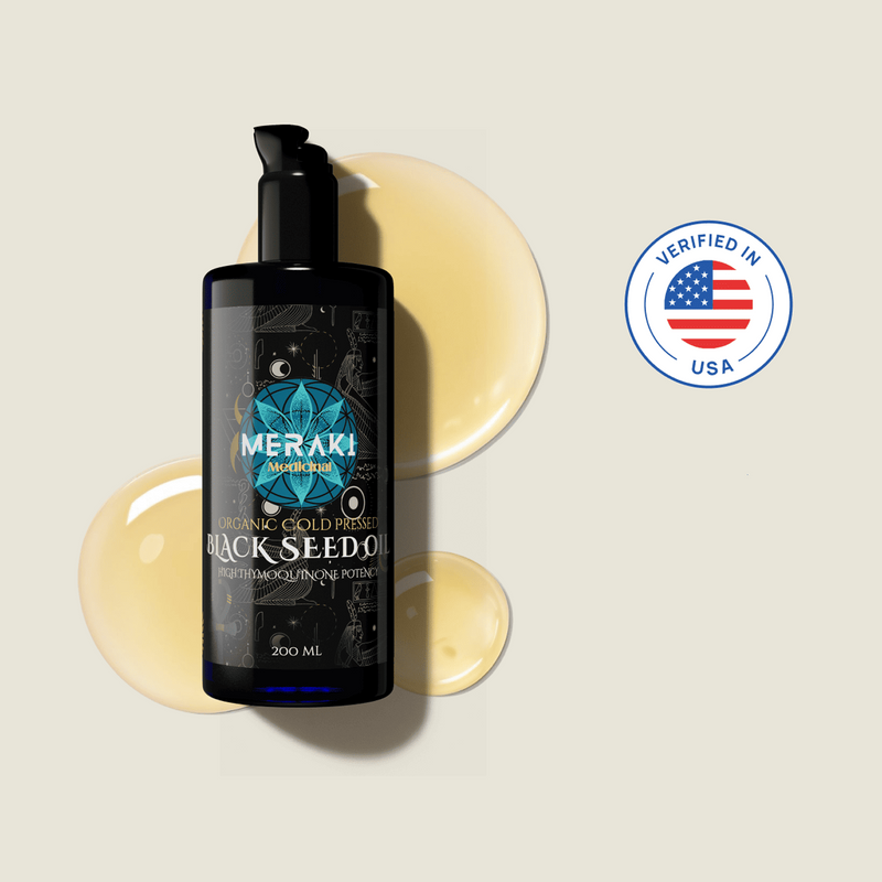 High Potency Cold-Pressed Organic Black Seed Oil with 3% Thymoquinone
