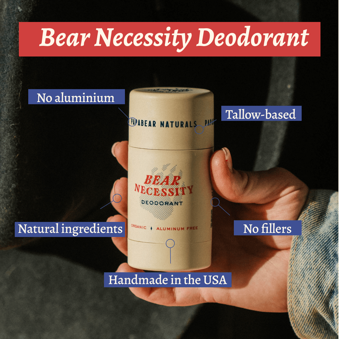 PapaBear Naturals Full Ingredient List Papabear - Bear Necessity Deodorant  2.6 oz