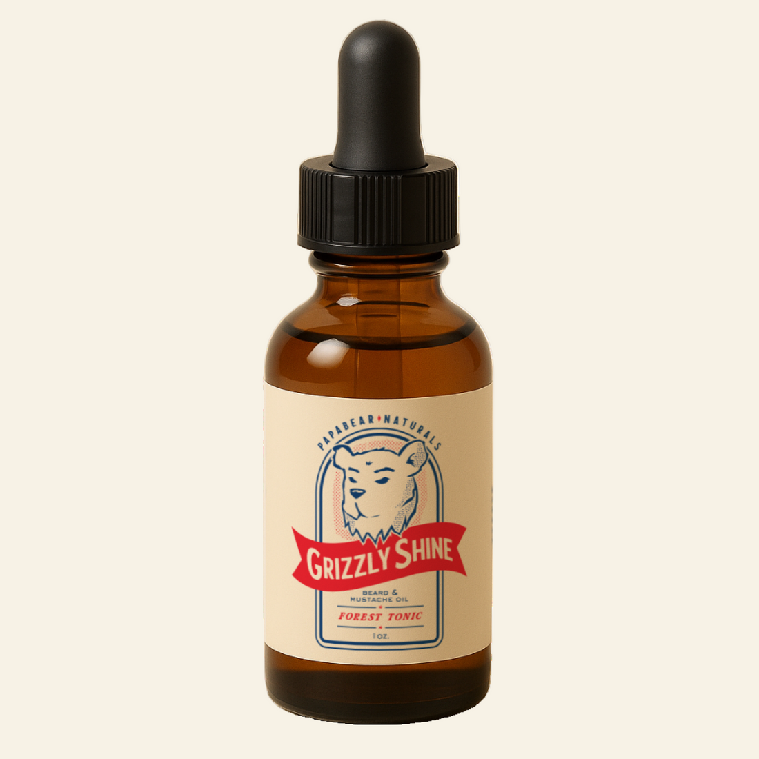 PapaBear Naturals Grizzly Shine Beard Oil - 1 oz