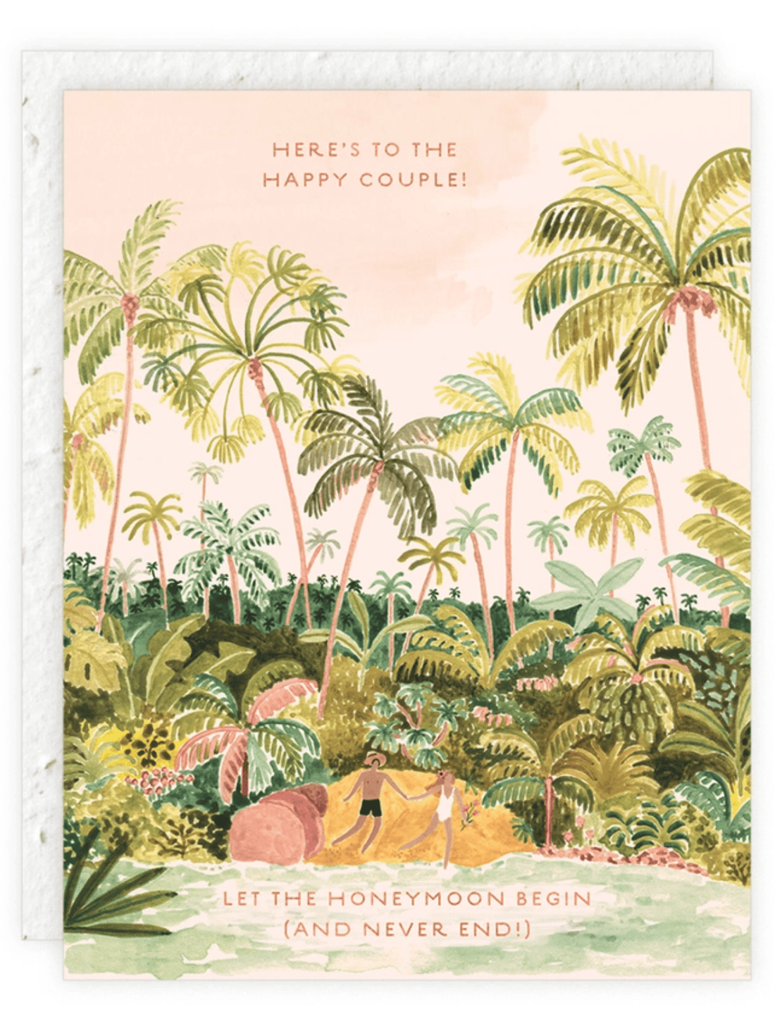 Ash &amp; Rose Greeting &amp; Note Cards Beach Lovers Wedding - Seeded Card