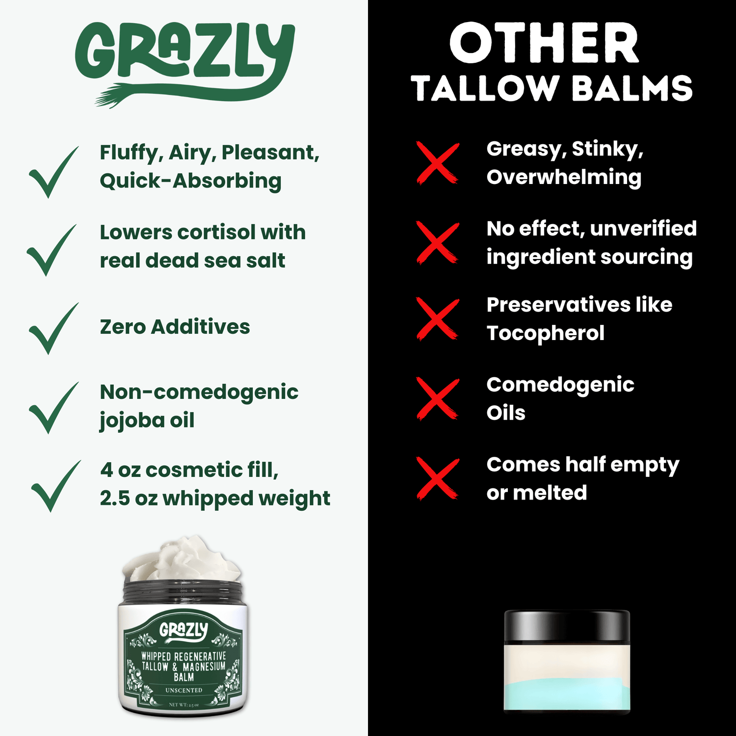 Grazly Dead Sea Magnesium &amp; Tallow Balm