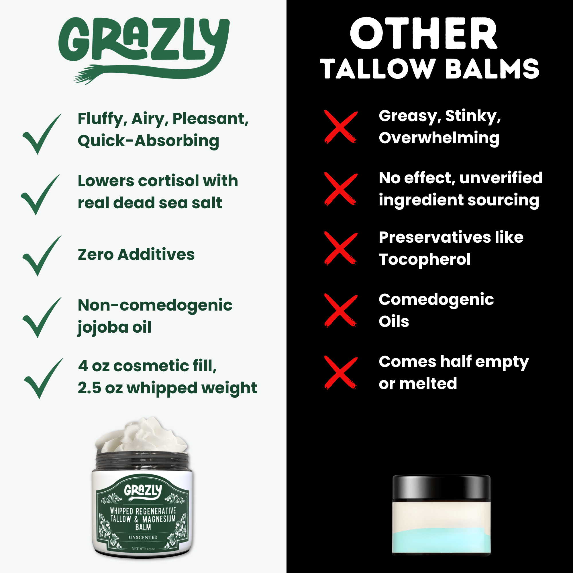 Grazly Dead Sea Magnesium &amp; Tallow Balm