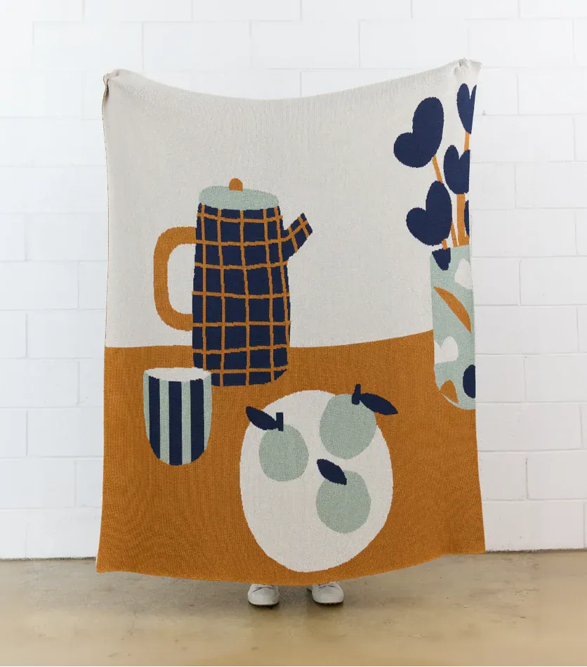 Biquette Throw Blanket Breakfast - Throw Blanket