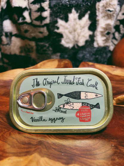 Tinned Candle Tinned Fish Candle - Vanilla Eggnog
