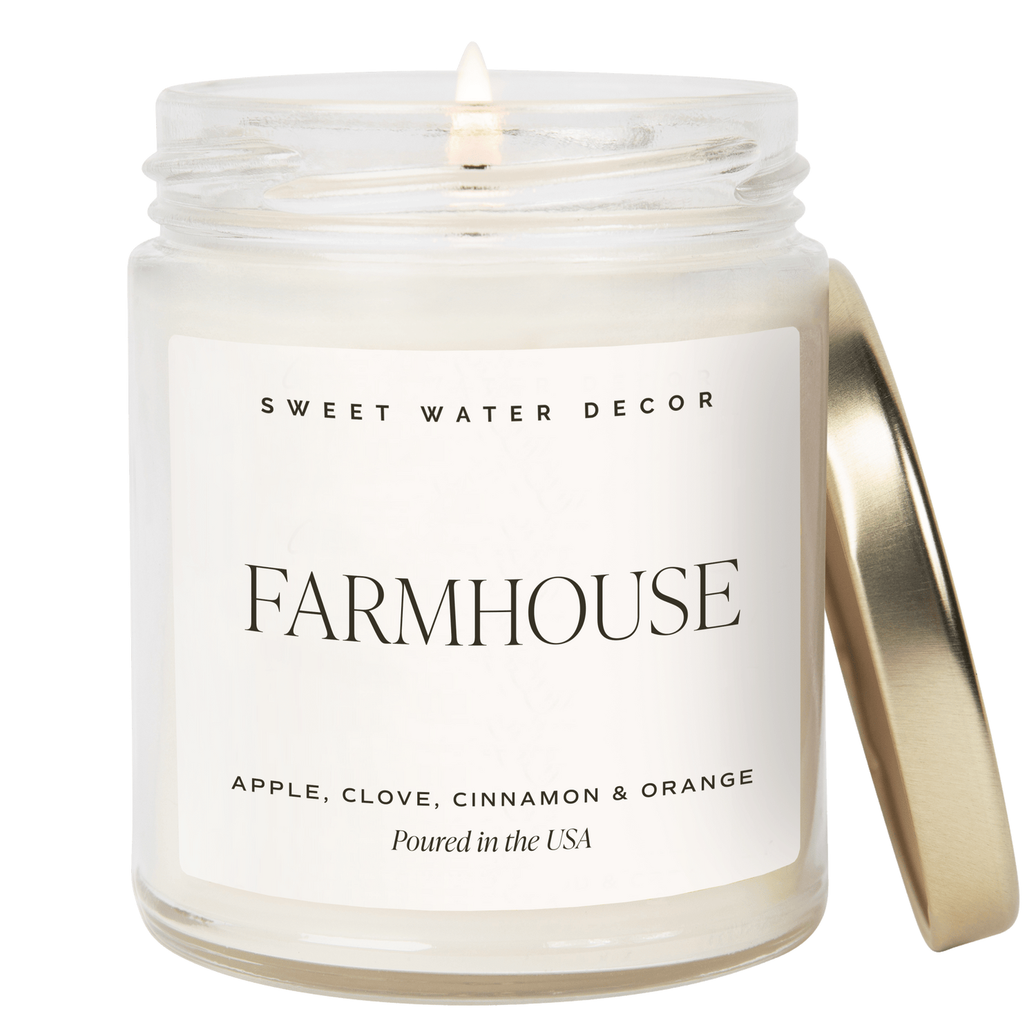 Sweet Water Decor Candles Farmhouse Soy Candle - Clear Jar - 9 oz
