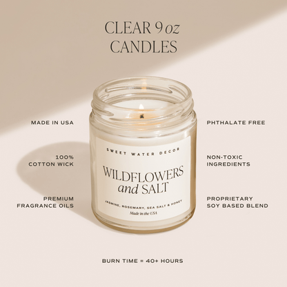 Sweet Water Decor Candles Farmhouse Soy Candle - Clear Jar - 9 oz
