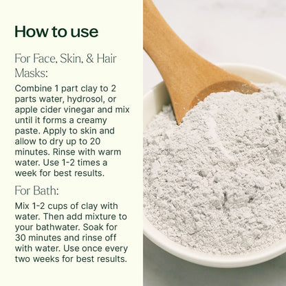 Plant Therapy Hair &amp; Skin Care 16 oz Calcium Bentonite Clay 16 oz