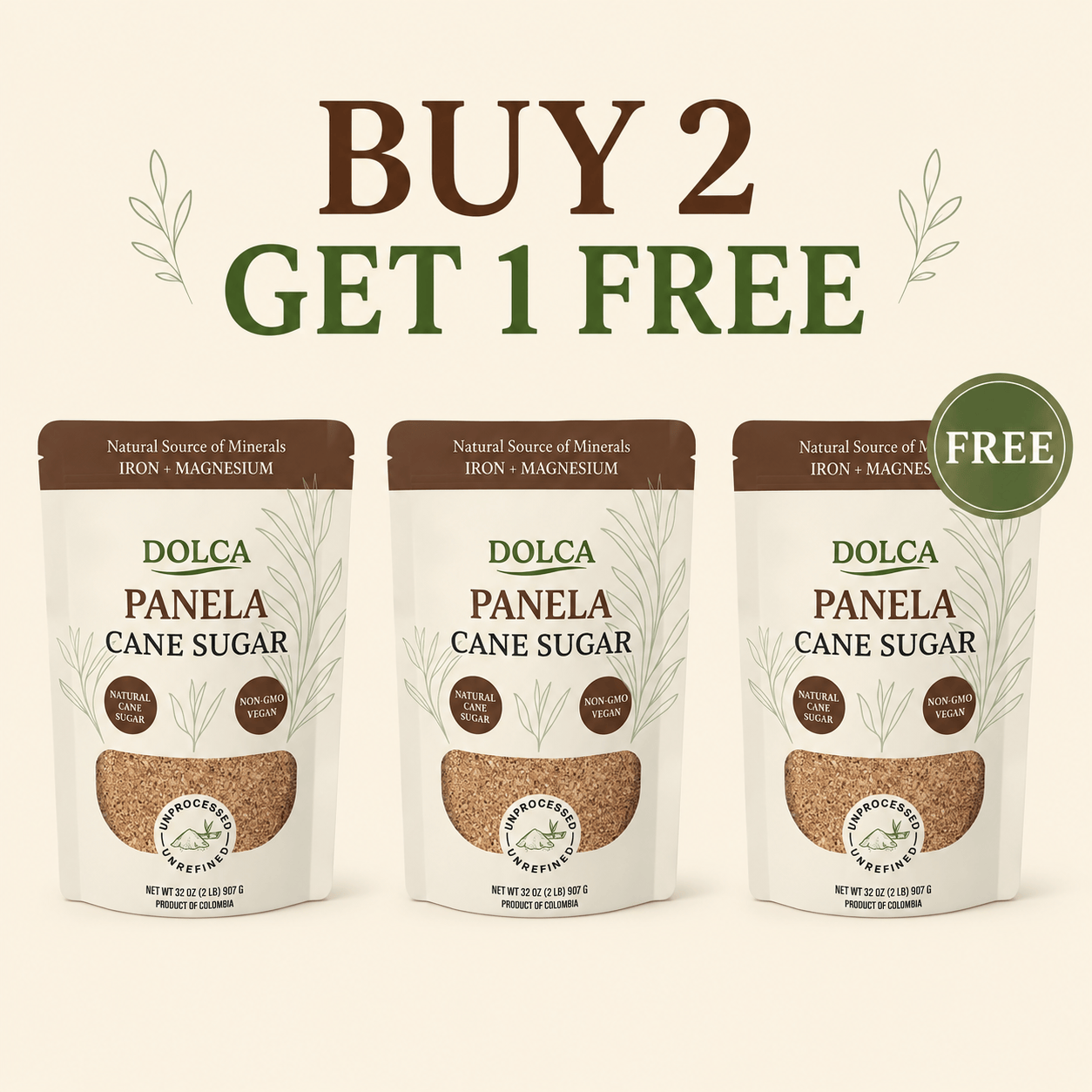 Dolca Sugar Sugar Dolca Panela Sugar – 3 Pack