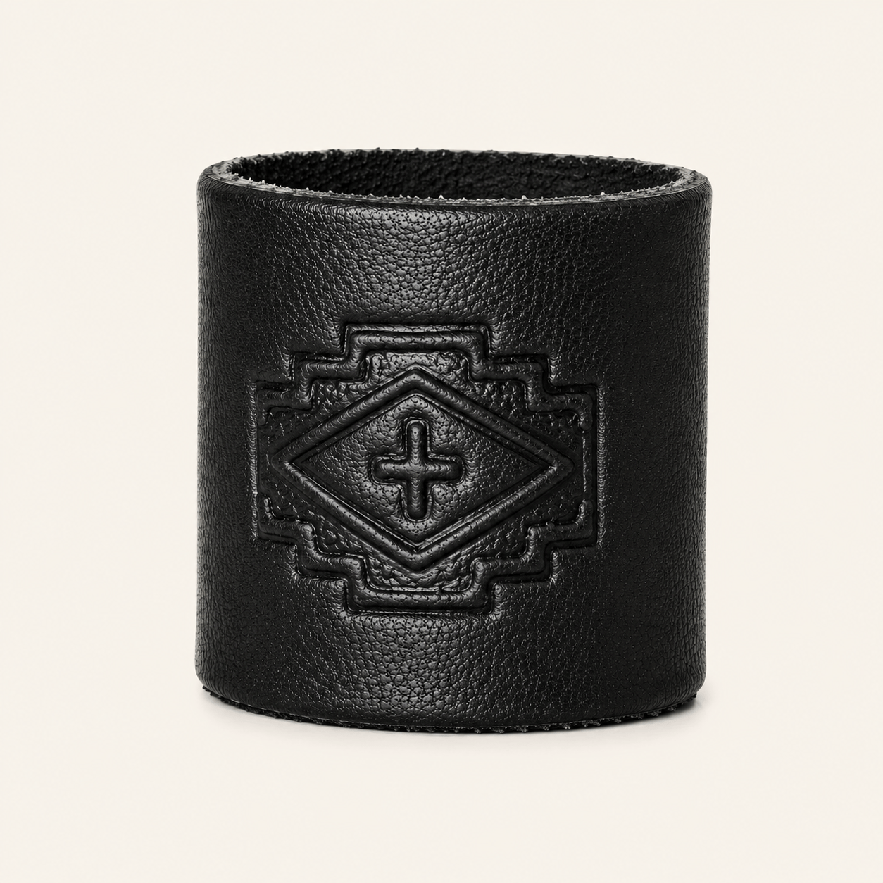 The Local Branch Leather Black Leather Bandana Slide