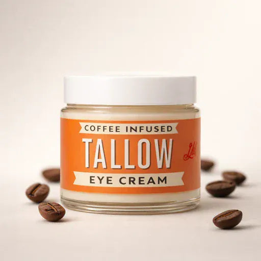Lady May Tallow Body Cream/Lotion Natural Tallow Eye Cream | Caffeine Under Eye Cream