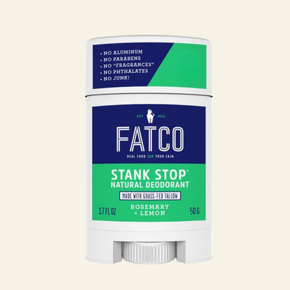 FATCO Skincare Products Stank Stop Deodorant Stick, Rosemary+Lemon, 1.7 Oz