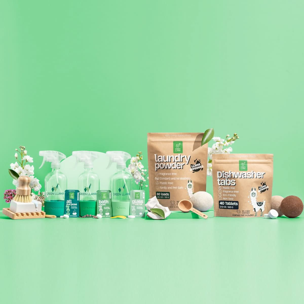 Green Llama Cleaner Starter Kit All Expert Home Cleaner Kit - All in One Complete Eco-Friendly Cleaning Solution