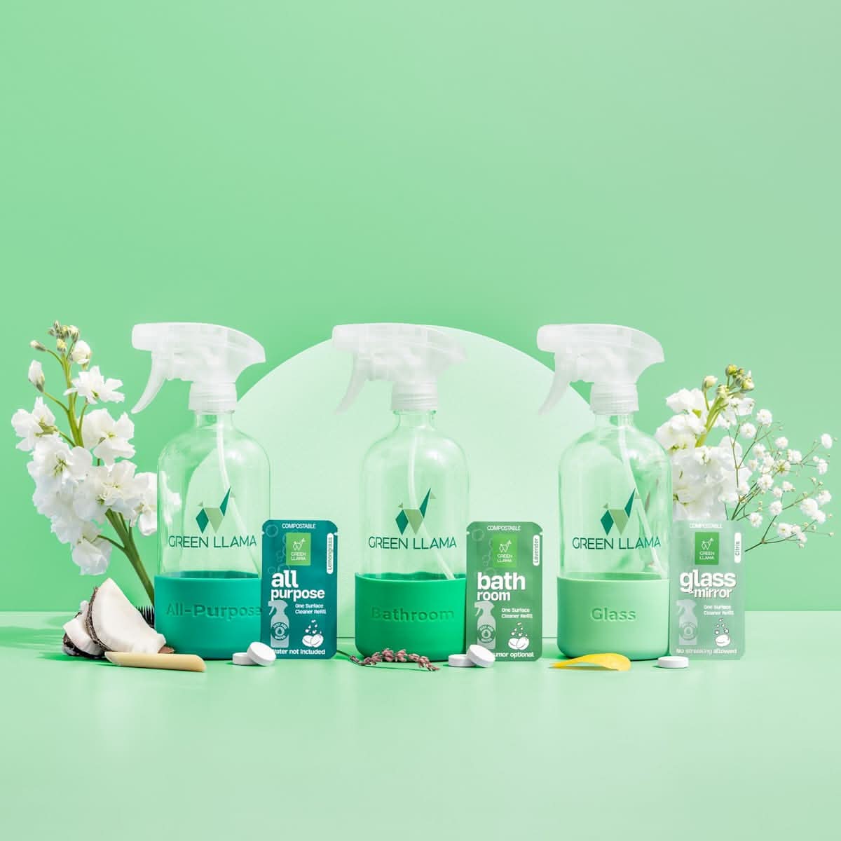 Green Llama Cleaner Starter Kit All Expert Home Cleaner Kit - All in One Complete Eco-Friendly Cleaning Solution