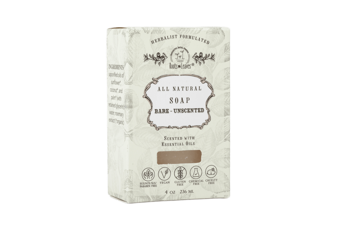 Roots and Leaves, LLC Organic Vegan Bare - Unscented Bar Soap