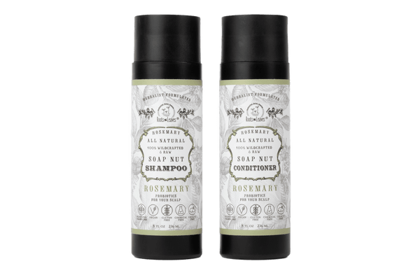 Roots and Leaves, LLC All Natural Soapnut Shampoo and Conditioner Set ROSEMARY