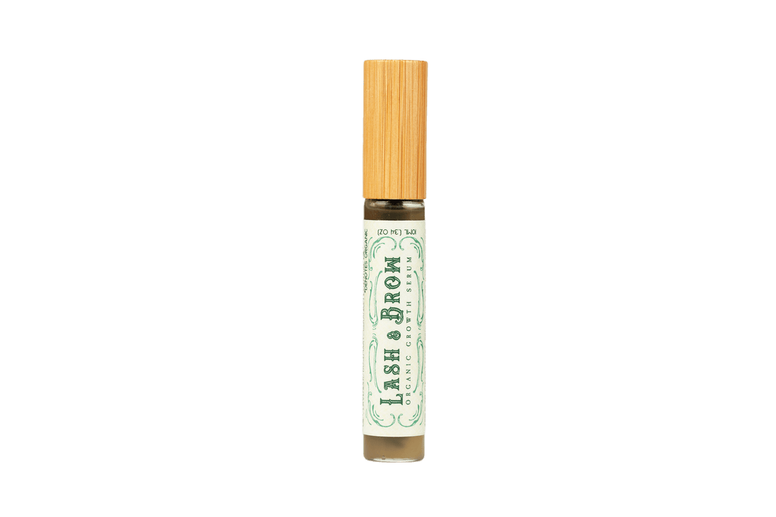 Roots and Leaves, LLC Organic Lash &amp; Brow Serum with cold pressed castor oil and pearl powder