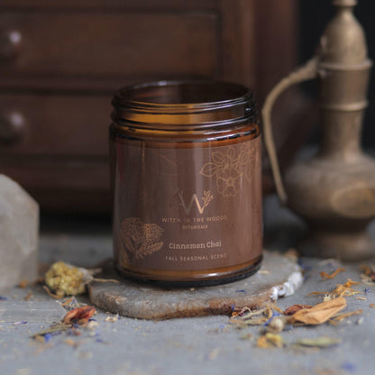 Witch in the Woods Botanicals Candle Cinnamon Chai Candle