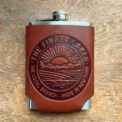 The Local Branch American Nomad / Mahogany Leather Wrapped Flask