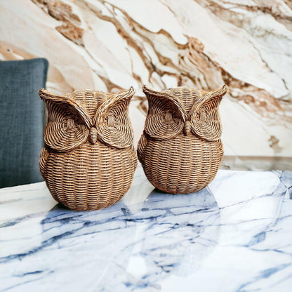 Gia Roma Basket Weave Statue Owl Statue