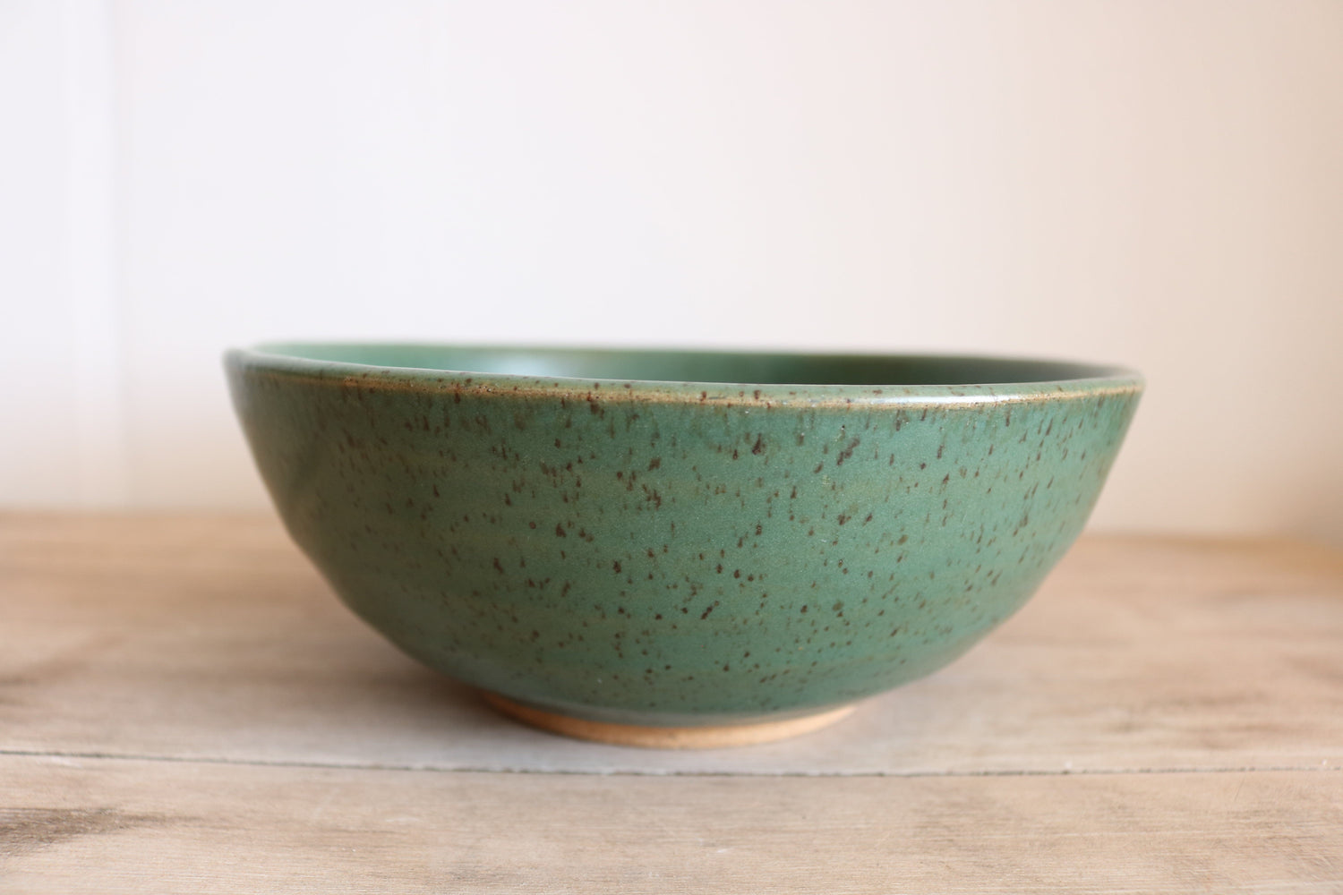KJ Pottery Bowl Fern / Glazed Rim Cereal Bowl