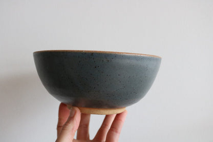 KJ Pottery Bowl Smoke Blue / Glazed Rim Cereal Bowl