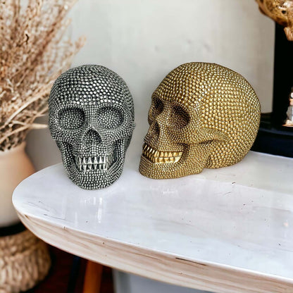 Gia Roma Halloween Resin Skull Gold