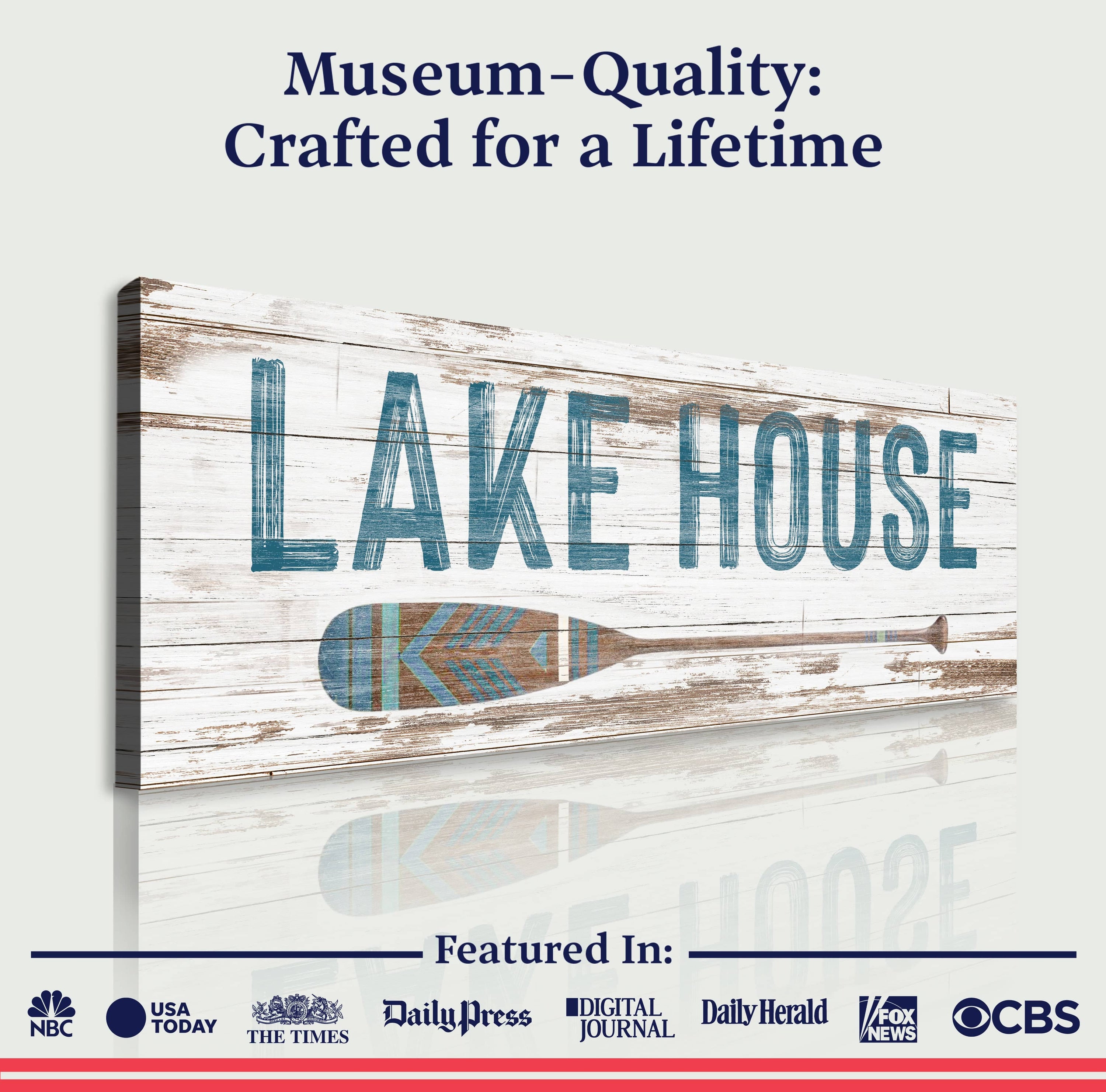 Tailored Canvases Canvas Lake House Coastal Sign II